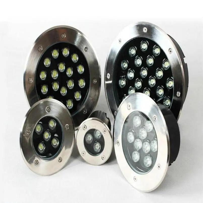 방수 LED 지하 조명, 3W, 6W, 10W, 12W, 14W, 24W, 36W, 18W 투광 램프, AC85-265V/DC12V, 무료 배송, 10 개